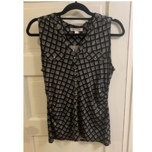 White House Black Market Sleeveless Button-Down